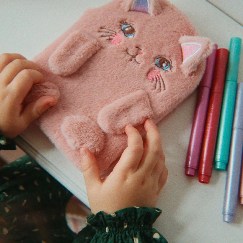 Weiches Notizbuch in rosa-pink