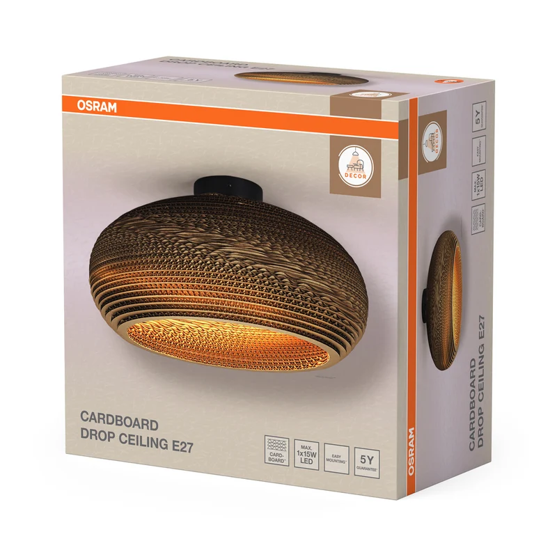 OSRAM DECOR Deckenleuchte Decor Cardboard Drop braun, E27