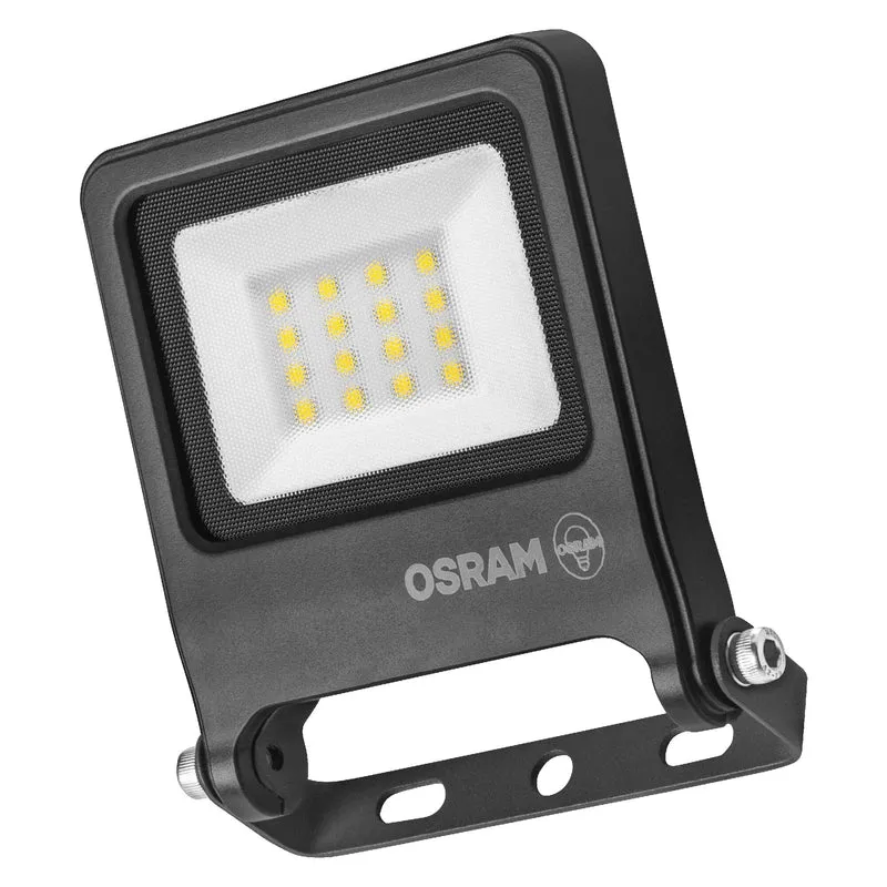 OSRAM ENDURA FLOOD PC 10W LED-Fluter, 4000K kaltweiß, 1000 Lumen, IP65 wetterfestes Flutlicht, 180° schwenkbar, Dunkelgrau