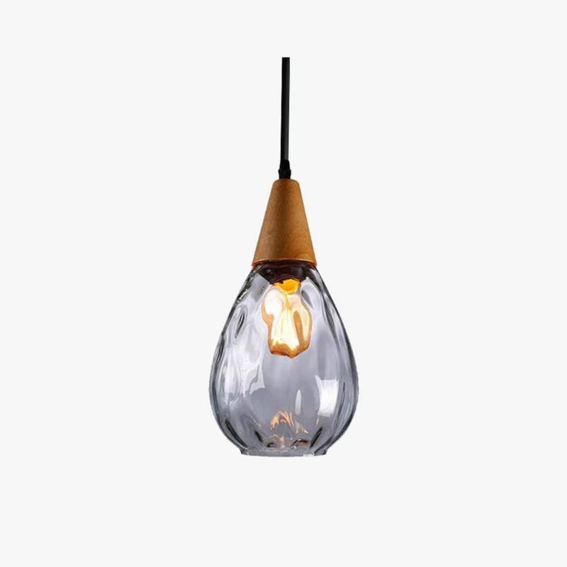 Euroselle Teardrop Pendant Light With Vintage Glass Fixture For Home Ambience
