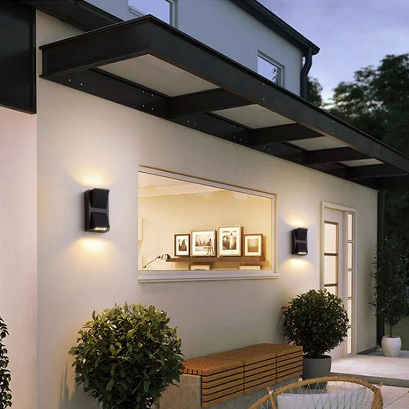 Euroselle Waterproof Aluminum LED Outdoor Wall Lamp for Garden and Patio IP65 Exterior Wall Light