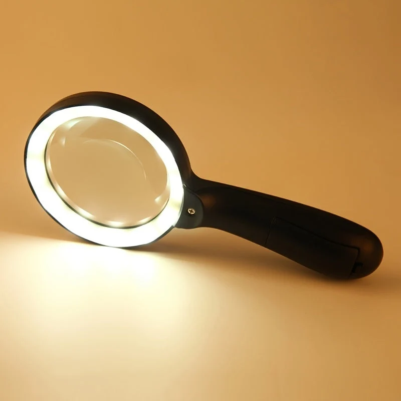 Euroselle 10X Handheld Magnifying Glass With 12 Adjustable LED Lights