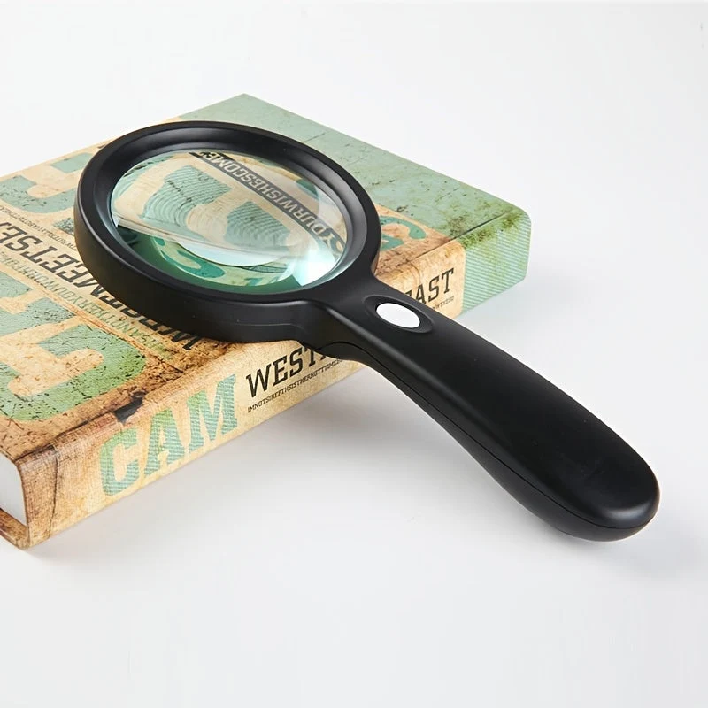 Euroselle 10X Handheld Magnifying Glass With 12 Adjustable LED Lights