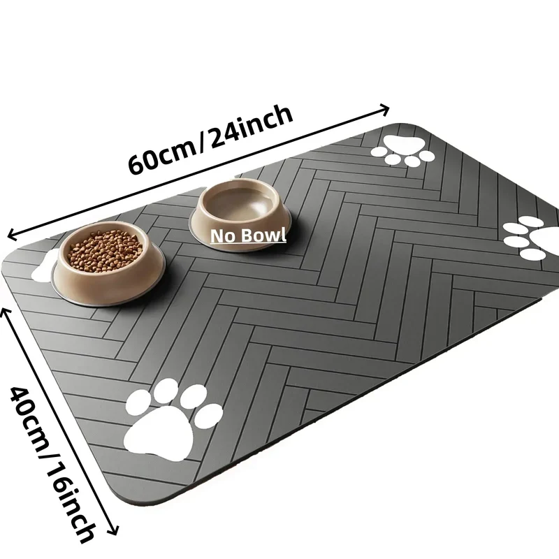 Euroselle Absorbent Waterproof Feeding Mat With Non-Slip Backing