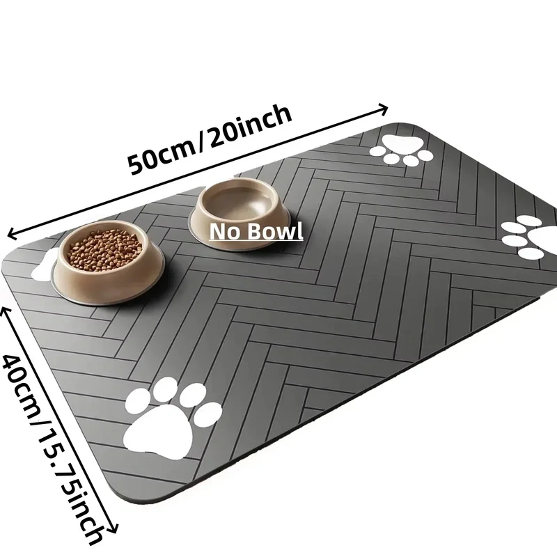 Euroselle Absorbent Waterproof Feeding Mat With Non-Slip Backing