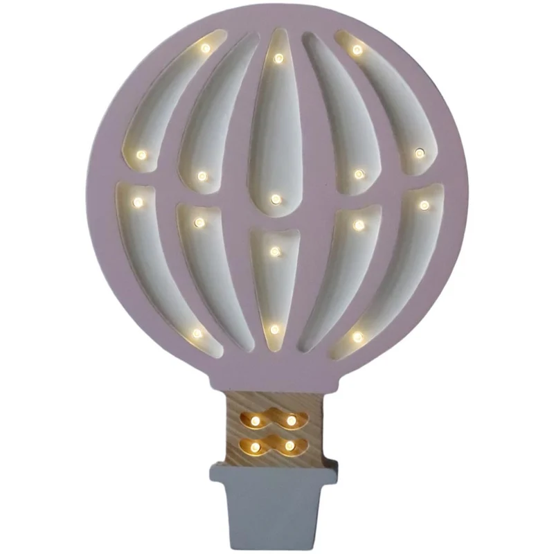 LED Nachtlicht Heißluftballon aus Holz, dimmbar