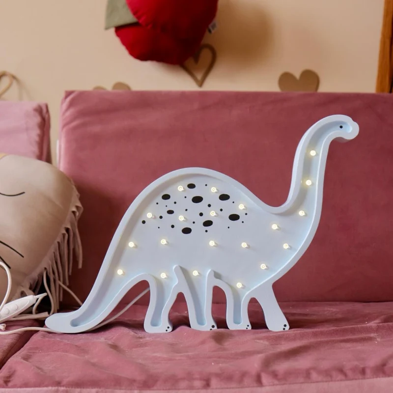 LED Nachtlicht Dino aus Holz, dimmbar