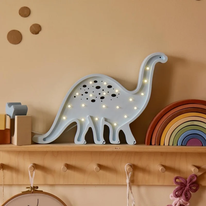 LED Nachtlicht Dino aus Holz, dimmbar