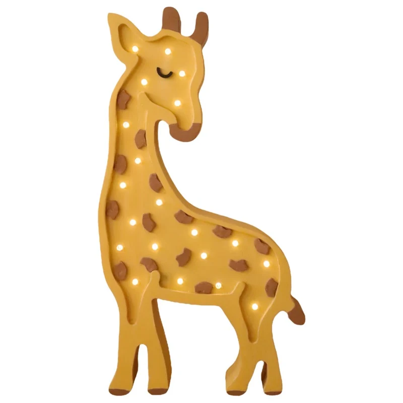 LED Nachtlicht Giraffe aus Holz, dimmbar