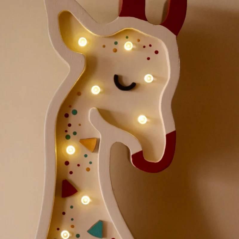 LED Nachtlicht Giraffe aus Holz, dimmbar