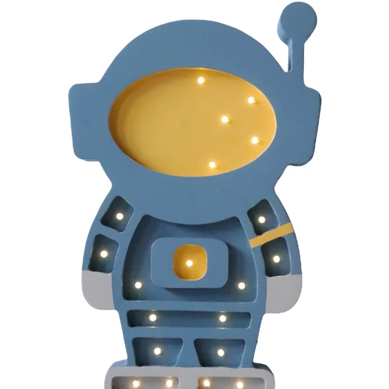 LED Nachtlicht Astronaut aus Holz, dimmbar
