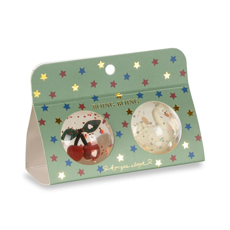 Flummi-Set mit Kirsche/Schwan