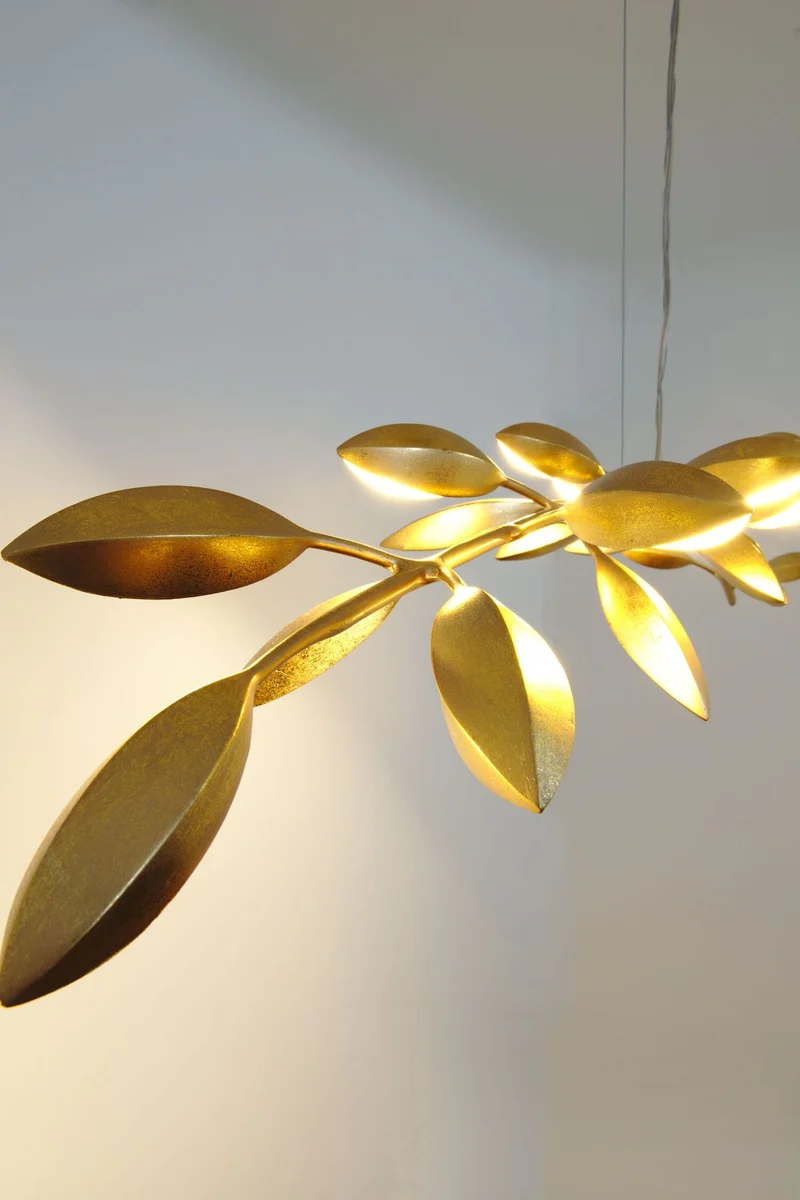 Pendelleuchte Riso 11-flammig 130x30cm Gold