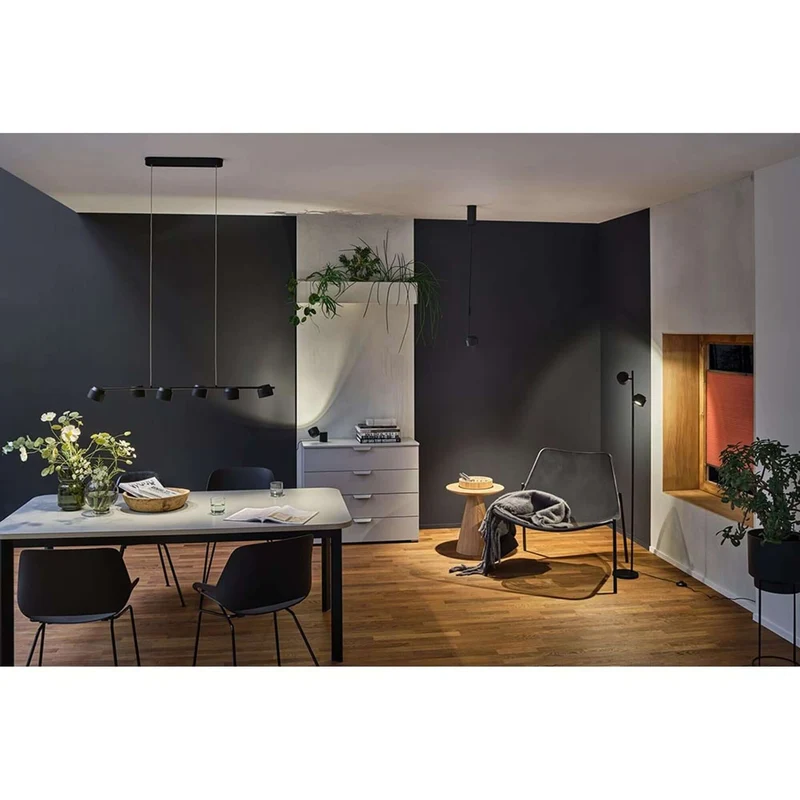 LED Wand- & Tischleuchte Puric Pane mit Touch-Dimmer Schwarz