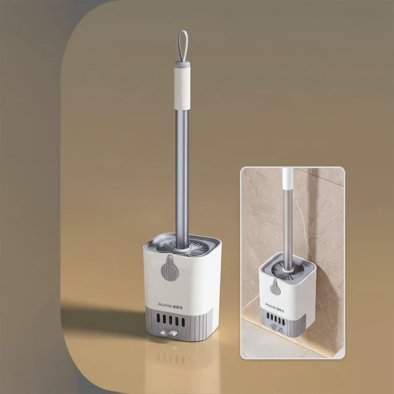 Euroselle Long-Handle Toilet Brush With Holder, Essential Cleaning Tool