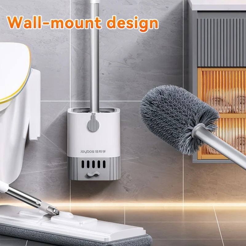 Euroselle Long-Handle Toilet Brush With Holder, Essential Cleaning Tool