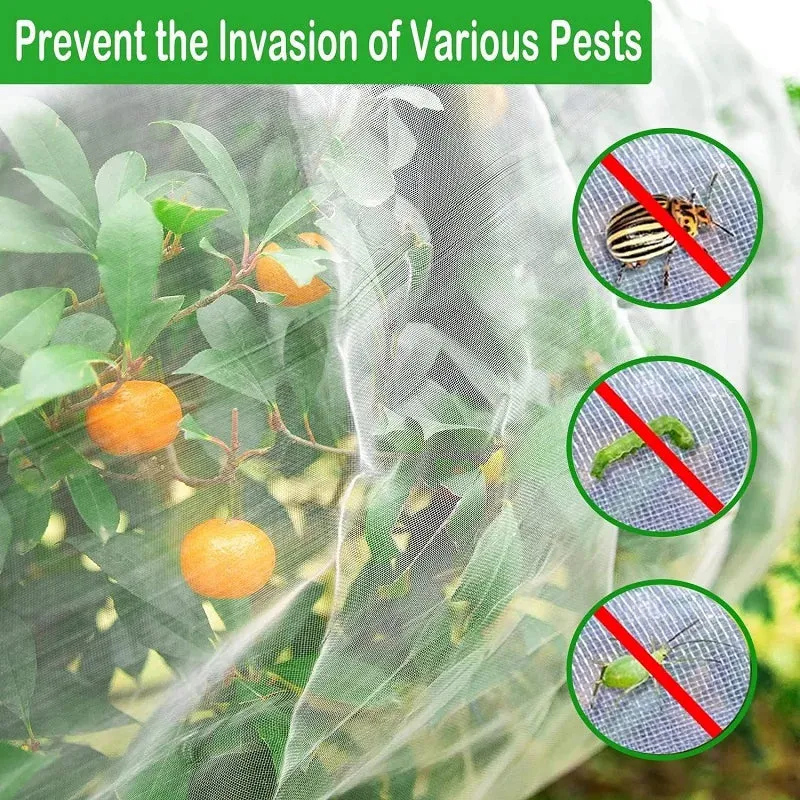 Euroselle HDPE Insect Net for Breathable Plant Protection and Pest Control