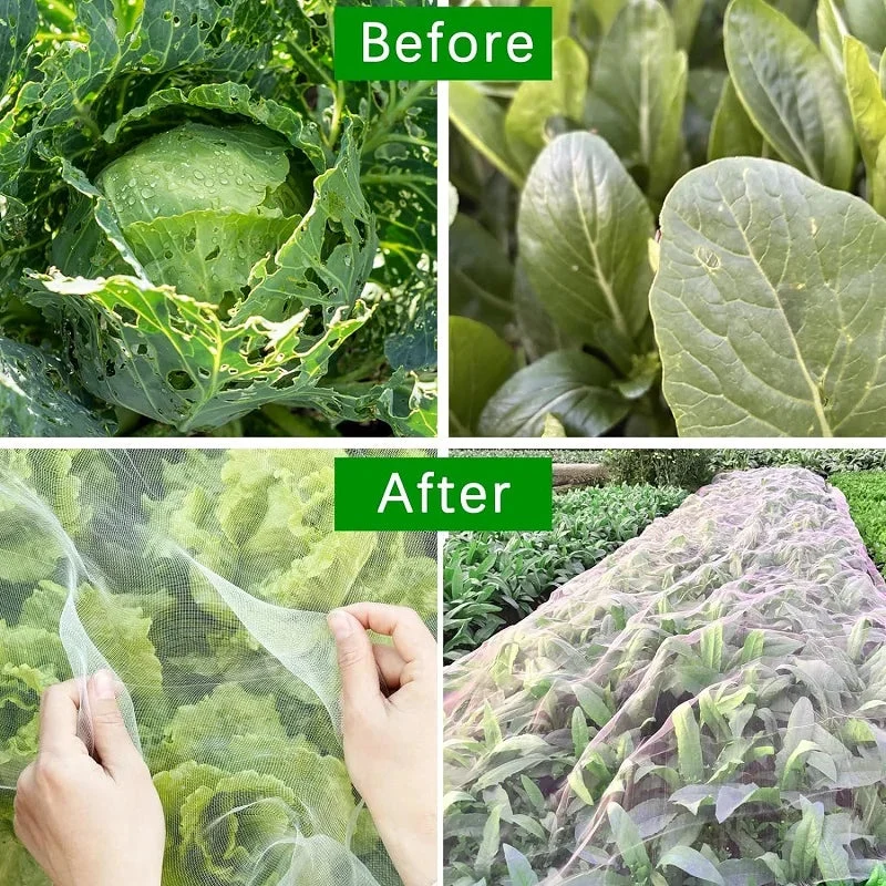 Euroselle HDPE Insect Net for Breathable Plant Protection and Pest Control