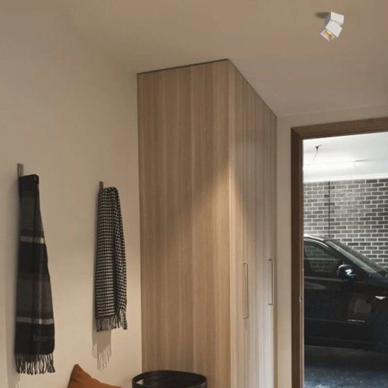 Euroselle Adjustable Cube LED Ceiling Light, Semi-Flush Mount, Dimmable Aluminum
