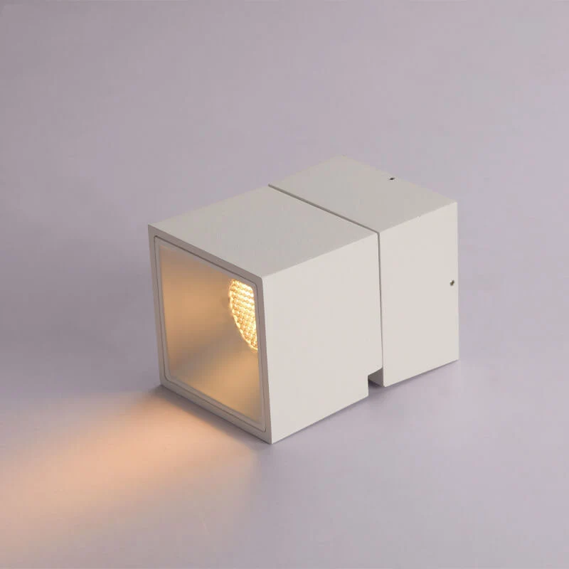Euroselle Adjustable Cube LED Ceiling Light, Semi-Flush Mount, Dimmable Aluminum