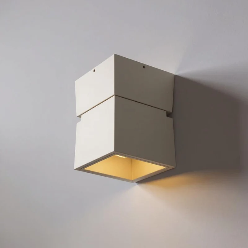 Euroselle Adjustable Cube LED Ceiling Light, Semi-Flush Mount, Dimmable Aluminum