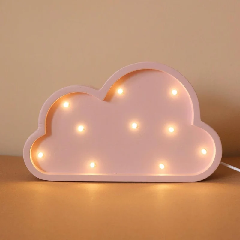 Mini LED Nachtlicht Wolke aus Holz, dimmbar