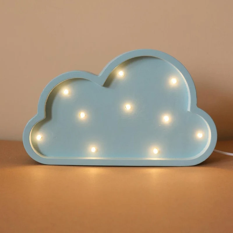 Mini LED Nachtlicht Wolke aus Holz, dimmbar