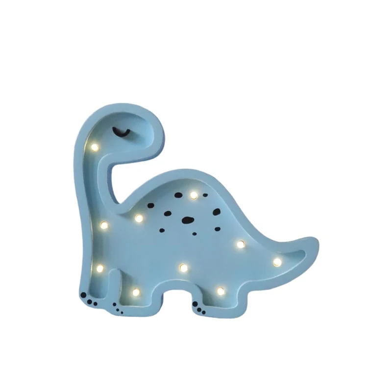 Mini LED Nachtlicht Dino aus Holz, dimmbar