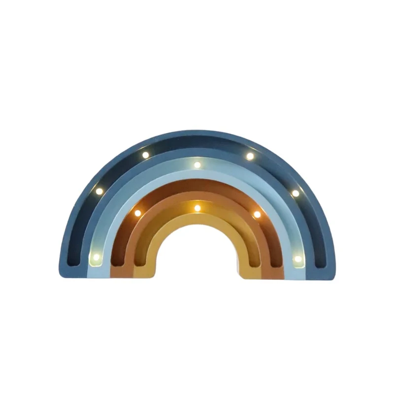 Mini LED Nachtlicht Regenbogen aus Holz, dimmbar