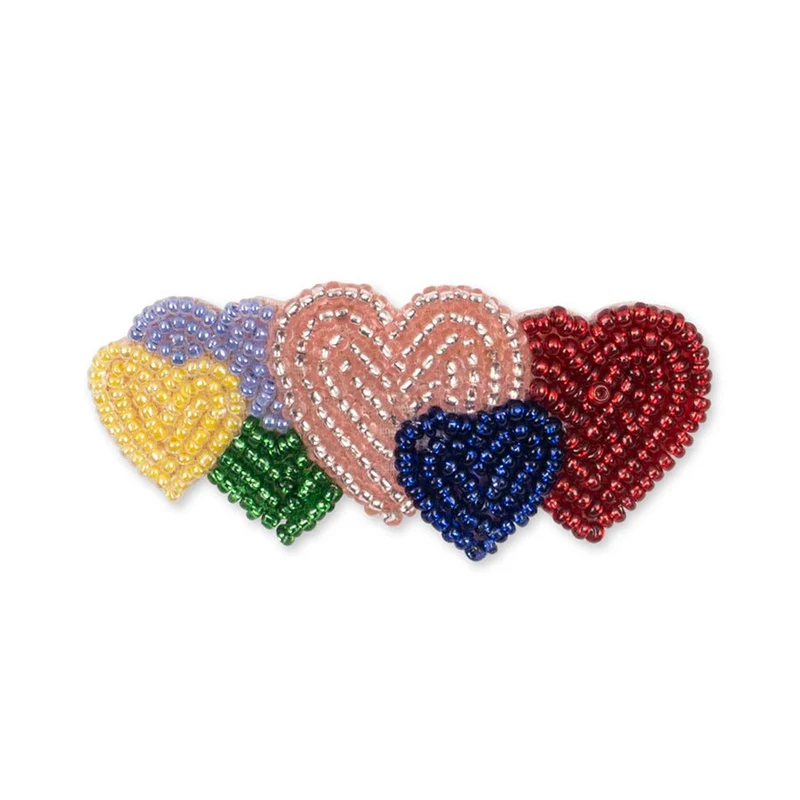 Haarclips mit Herzperlen in Coeur Colore