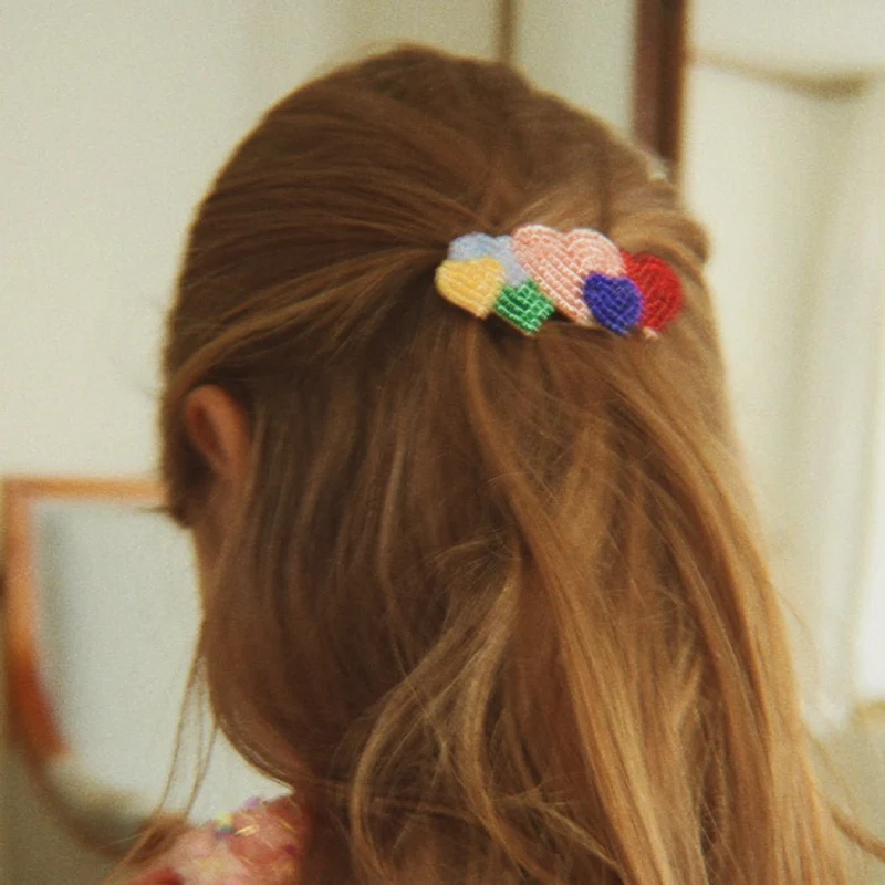 Haarclips mit Herzperlen in Coeur Colore