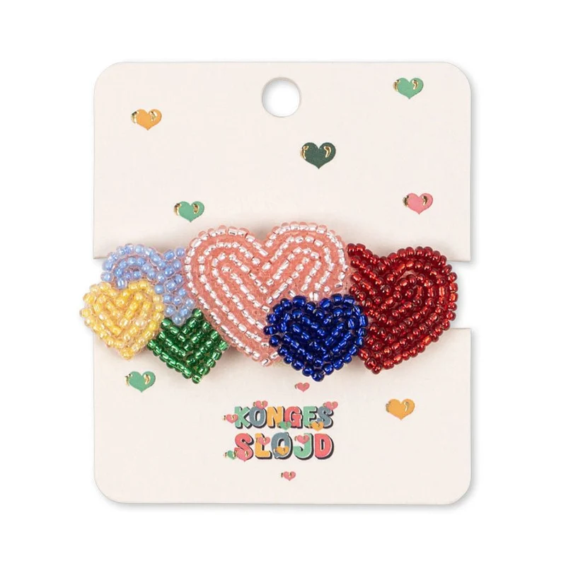 Haarclips mit Herzperlen in Coeur Colore