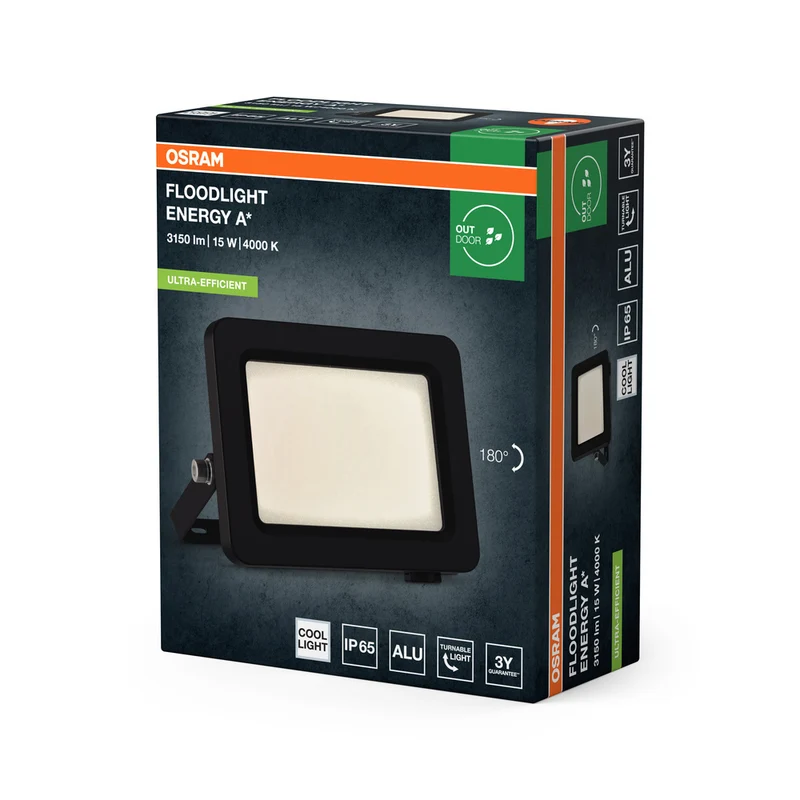 OSRAM FLOODLIGHTS ENERGY EFFICIENCY Strahler, 15W, 4000K Dunkelgrau