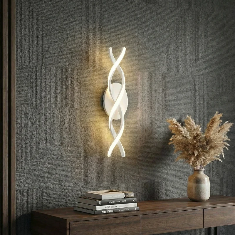 Spiral LED Wall Lamp Aluminum 20W Integrated LED Indoor Lighting Euroselle