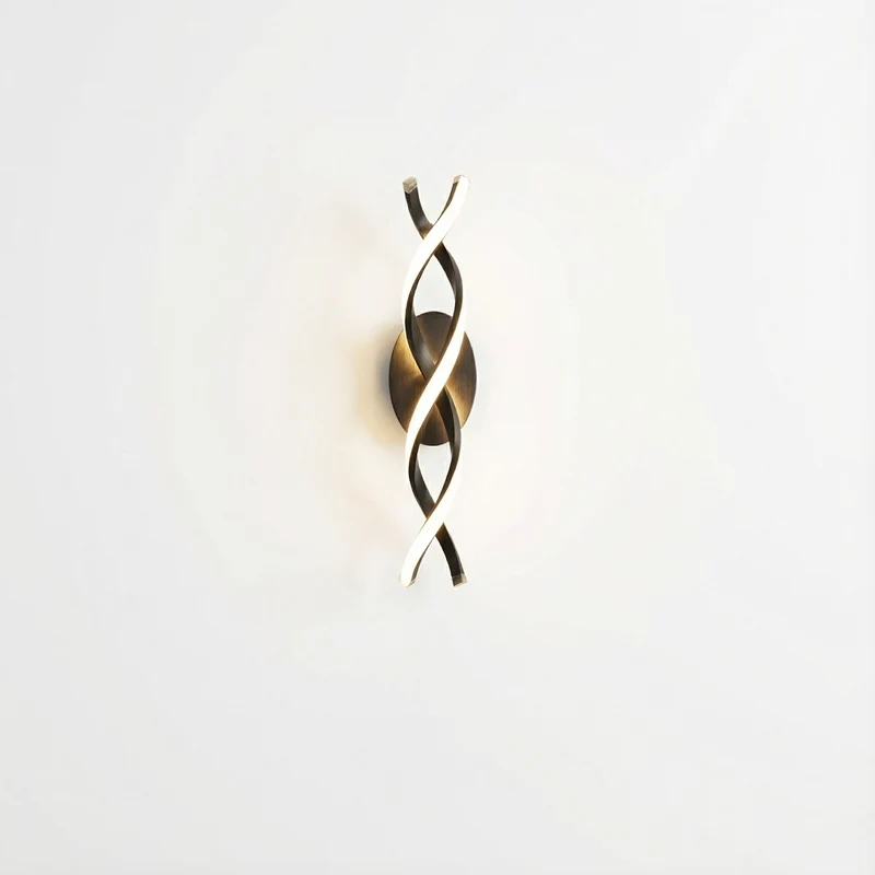 Spiral LED Wall Lamp Aluminum 20W Integrated LED Indoor Lighting Euroselle