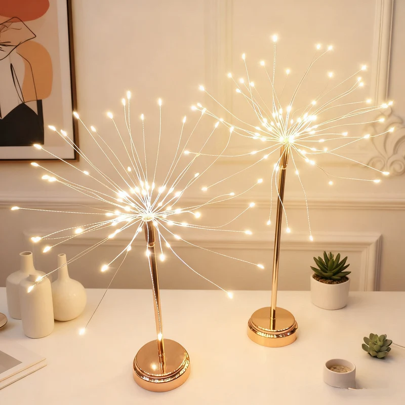 Starburst LED Table Lamp With Dual Power, Warm White Light By Euroselle