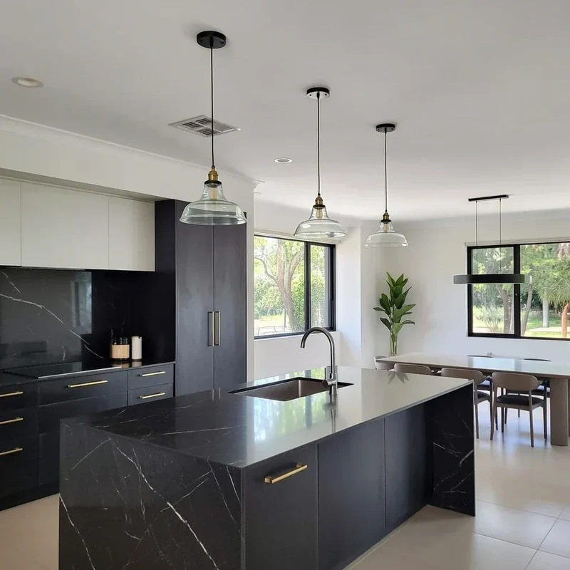 Euroselle Industrial Pendant Light With Single Glass Dome