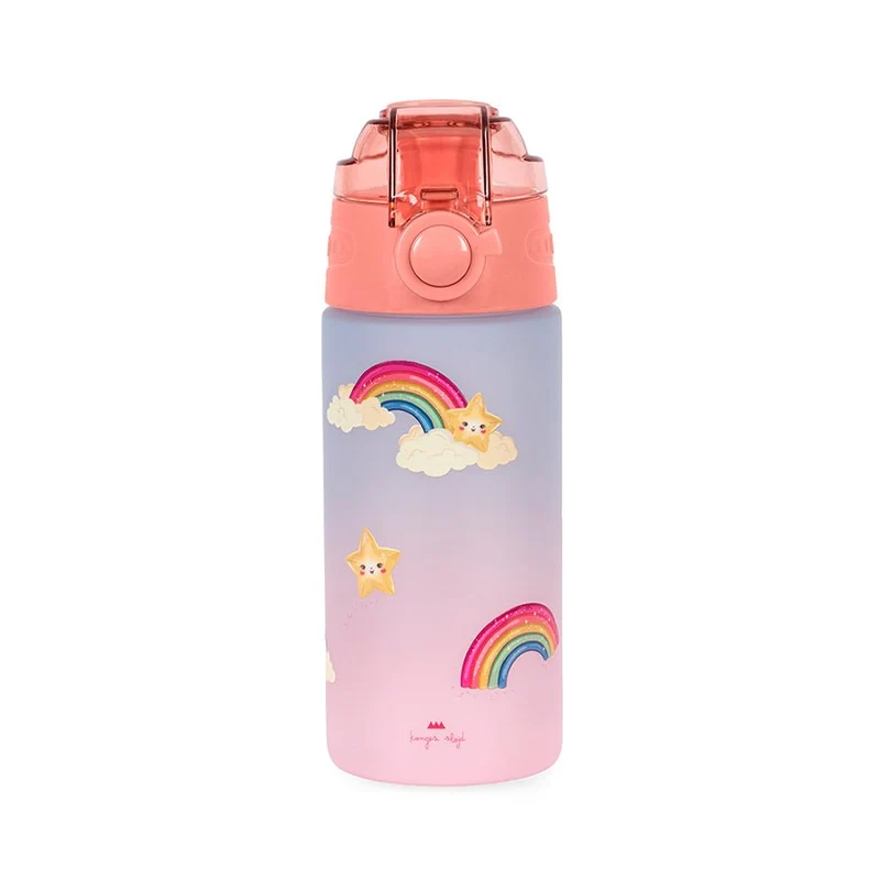 Wasserflasche mit Regenbogen