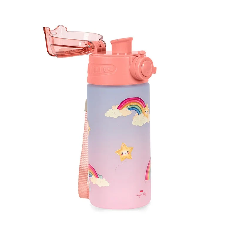 Wasserflasche mit Regenbogen