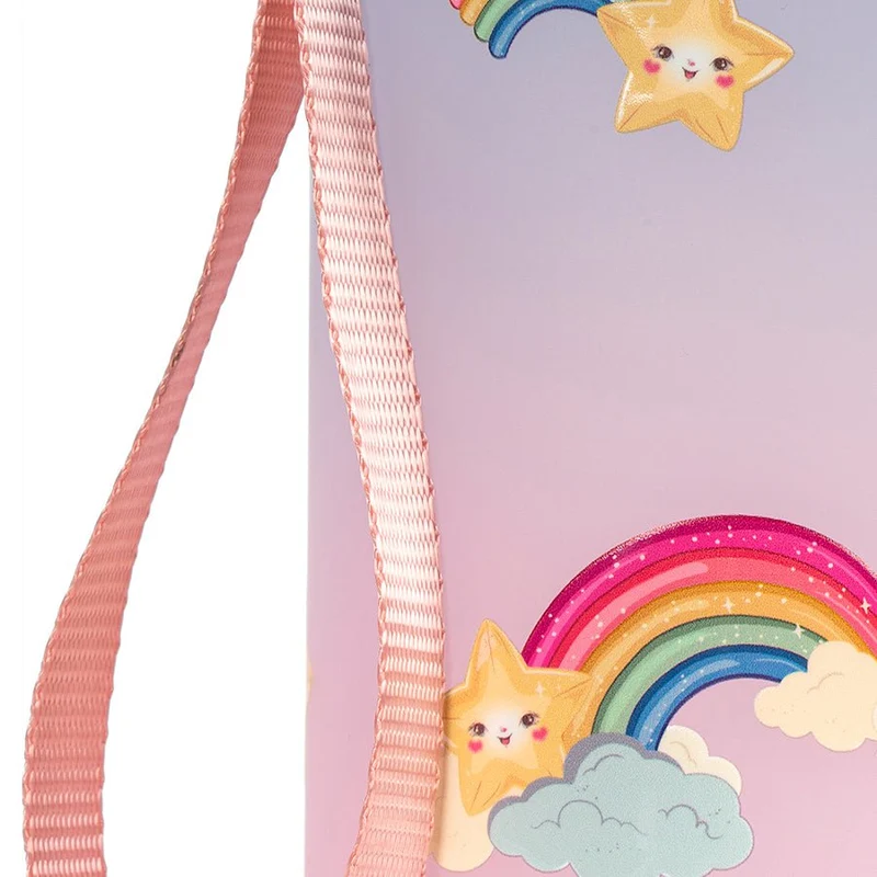 Wasserflasche mit Regenbogen