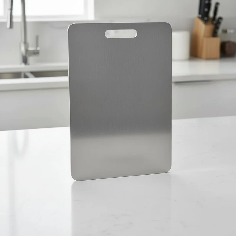 Euroselle Heavy Duty Stainless Steel Chopping Board For Kitchen Hygiene