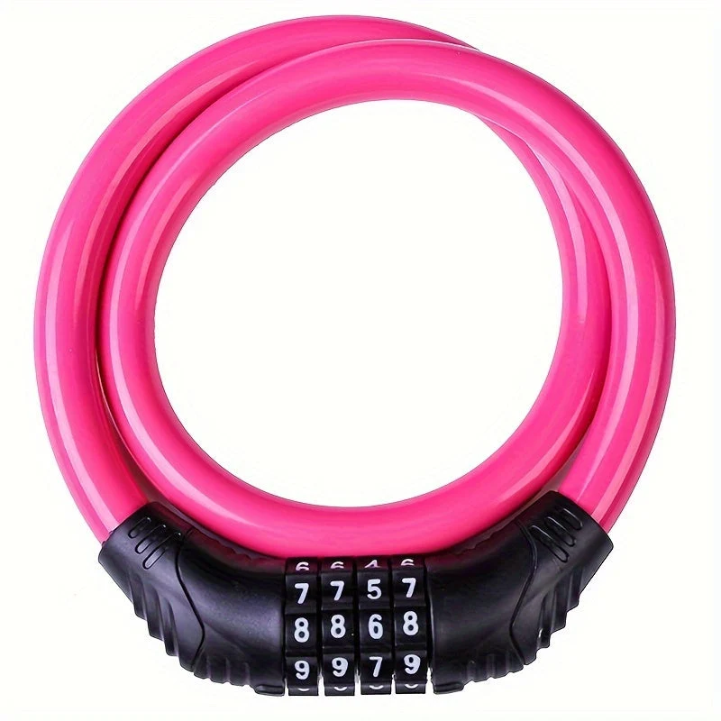 Euroselle 4-Digit Code Steel Security Cable Lock for Electric and Road Bikes