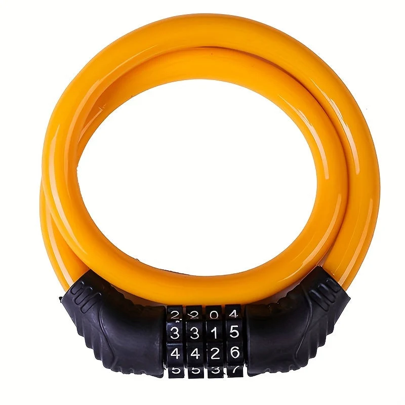 Euroselle 4-Digit Code Steel Security Cable Lock for Electric and Road Bikes