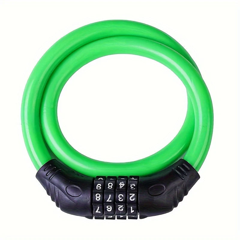 Euroselle 4-Digit Code Steel Security Cable Lock for Electric and Road Bikes