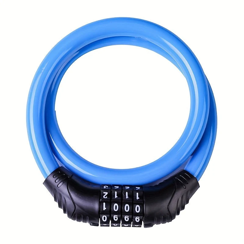 Euroselle 4-Digit Code Steel Security Cable Lock for Electric and Road Bikes