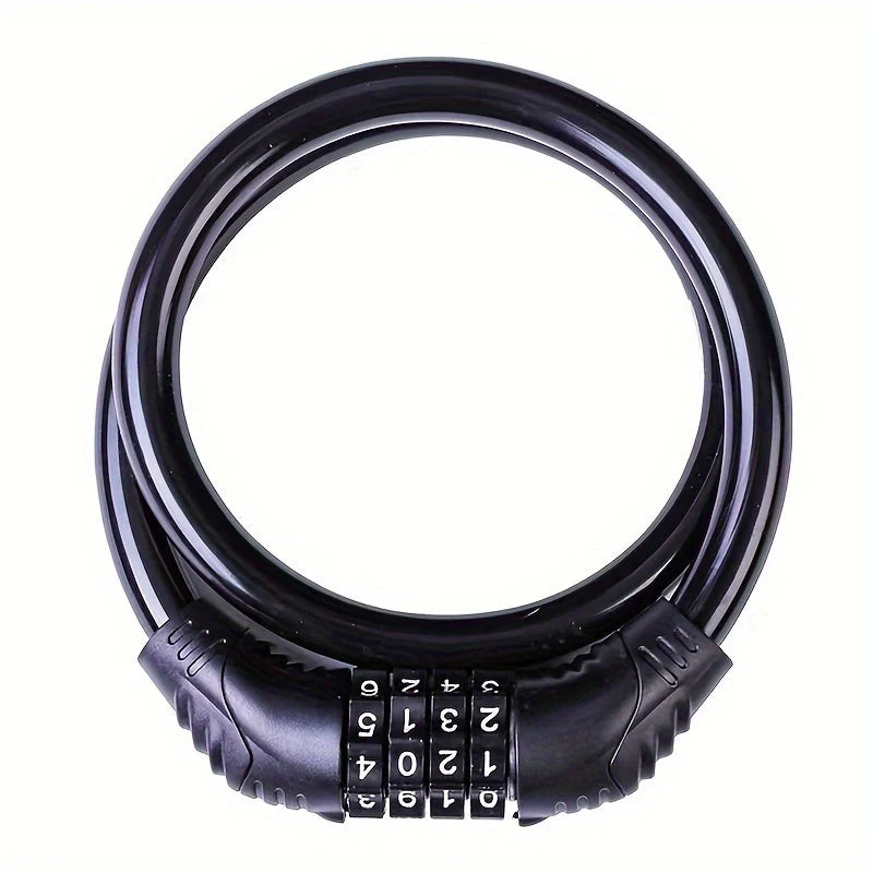 Euroselle 4-Digit Code Steel Security Cable Lock for Electric and Road Bikes