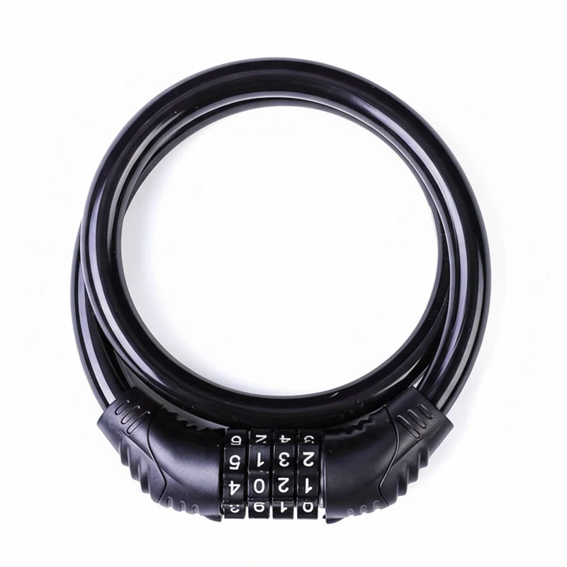 Euroselle 4-Digit Code Steel Security Cable Lock for Electric and Road Bikes