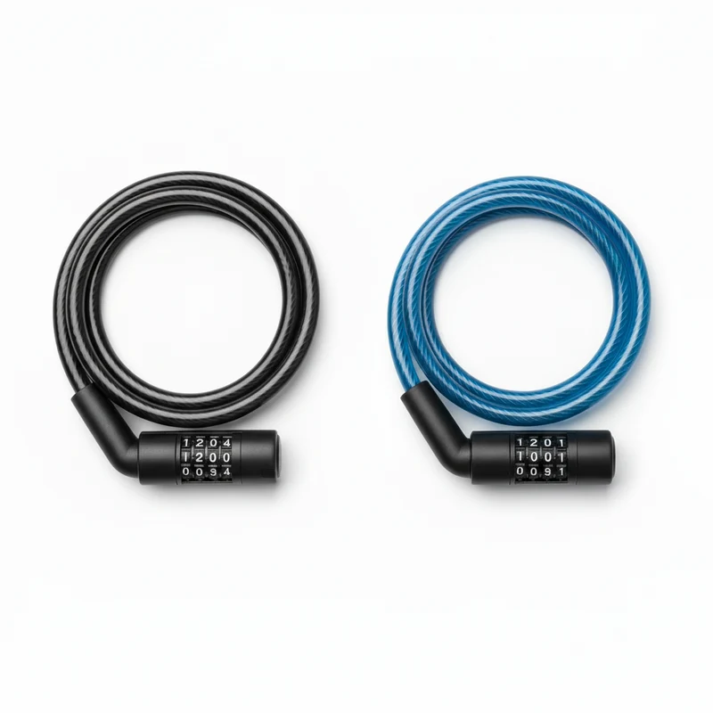 Euroselle 4-Digit Code Steel Security Cable Lock for Electric and Road Bikes