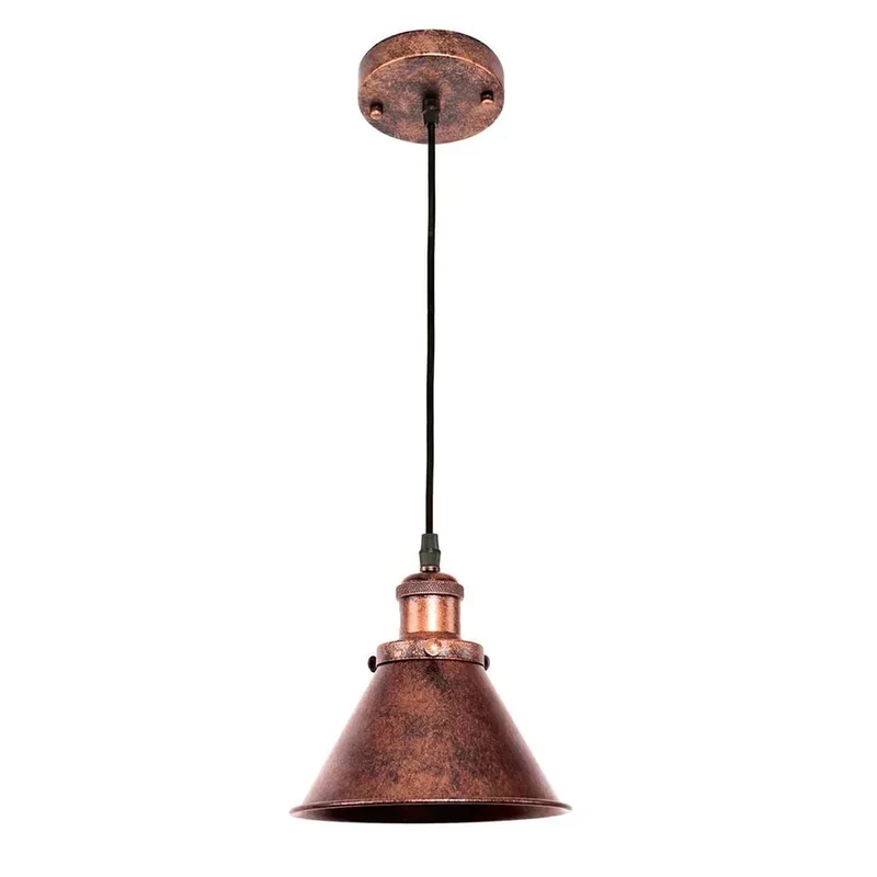 Euroselle Copper Rustic Pendant Light for Farmhouse Style With Vintage Charm