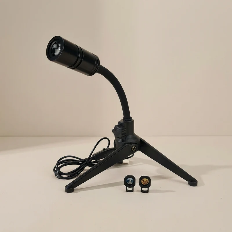 Euroselle Projection Lamp With Flexible Neck And USB Powered, Dual Projection Films